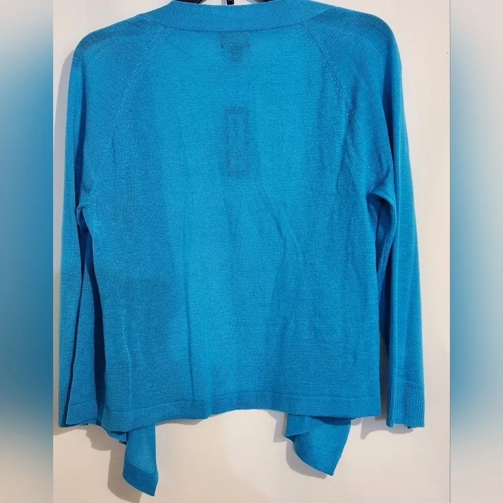 Worthington Vibrant Blue Women's Long Sleeve Open Front Cardigan LP